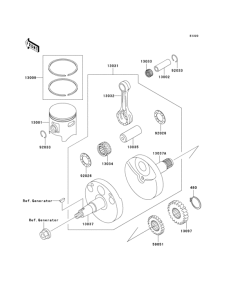  Коленвал и поршни