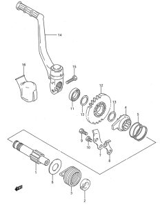 RM80 Ножной стартер