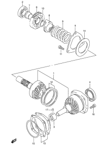 VL1500 Secondary drive gear