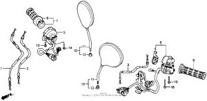 CB1000F Handle switch + cables