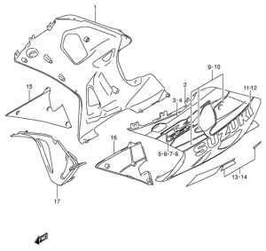 GSX-R750 Under cowling