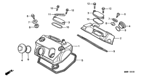 XL600V Крышка головки цилиндров