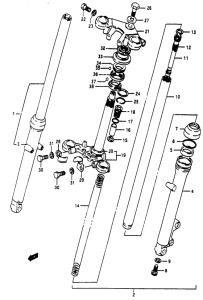 TV50 Вилка передней оси