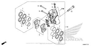 VFR800F Right Front Brake Caliper (1)