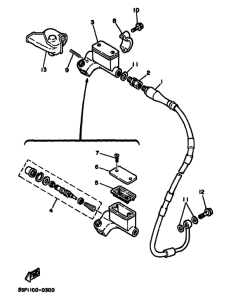 YZ125F Главный тормозной цилиндр