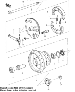 KDX80 Front hub / brake