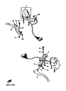 FZ600 FZ600U Interruptor  manillar&palanc
