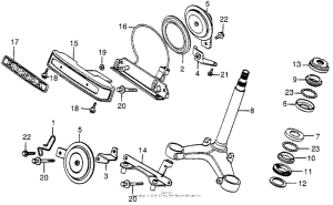 CX500 Steering stem + horn