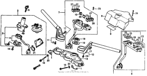 VF500F Handlebar + top bridge