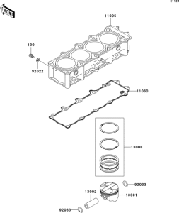 ZX1200 Цилиндр и поршни