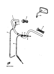 XV535U Рулевой рычаг и кабель