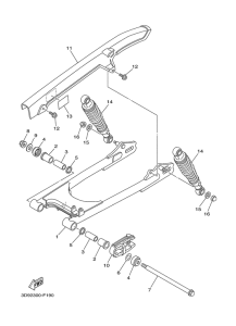 YBR125ED Rear arm & suspension