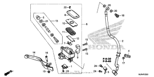 GL1800C Передний главный тормозной цилиндр