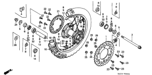 CR125R Rear wheel complete assy