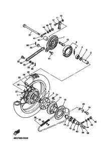 PW80 Rear wheel complete assy