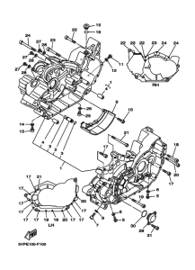 XV1700AS XV17AMW Картер двигателя