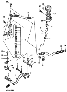 YZF600R YZF600RP Задний тормозной цилиндр