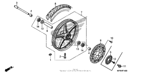 VT1300CS Переднее колесо