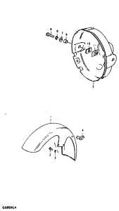 GS850 Front fender - headlamp housing