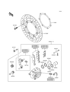 VN1500 Передний тормоз