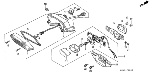 CBX750P2 Taillight unit ass`y