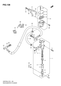 GSR750 (ABS) Задний тормозной цилиндр