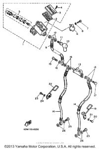 XV700CSC Главный тормозной цилиндр