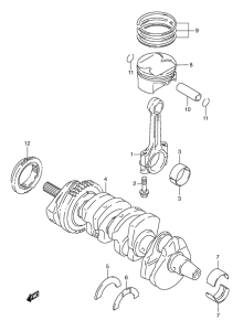 GSX-R600 Вал коленчатый