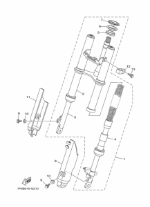 TTR50E Вилка передней оси