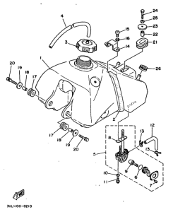 RT100H Топливный бак