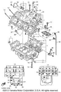 YZF600RG Картер двигателя