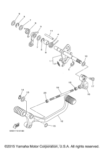 XVS1100AN Вал переключения