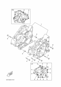 MT125 Картер двигателя