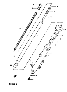 GSX400 Front fork right damper