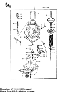 KX400 Carburetor assy