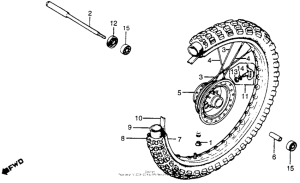 CR250R Front wheel 82-83