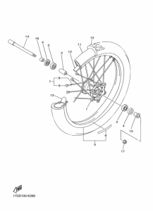 YZ250F Переднее колесо