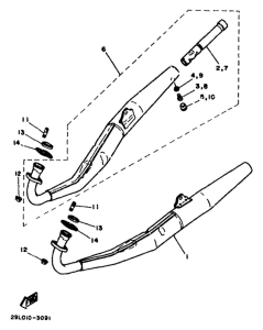 RD350F Выхлопная система