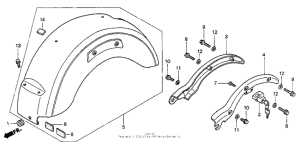 VT750C Задний бампер