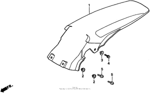 CR500R Задний бампер