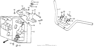 GL1100I Gl1100i handlebar + key set