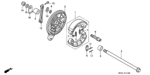 VF750C Задний тормоз