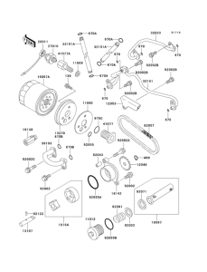 VN800 Масляный насос и фильтр