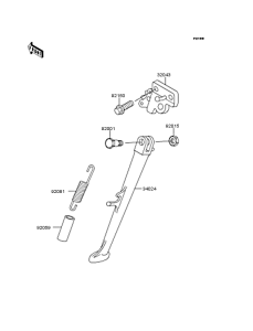 ZX250 Подножка