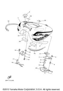 XV1900CU Топливный бак