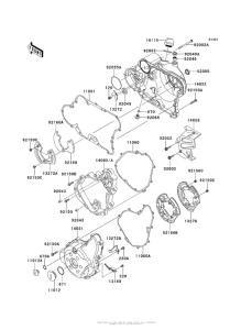 KL650 Крышки двигателя