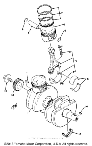 XS400_2F - 1979 Коленвал,поршни