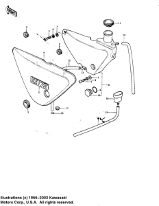 KE175 Side cover / oil tank
