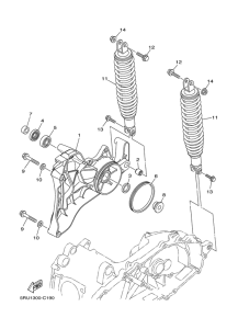 YP400 Bras arriere & suspension