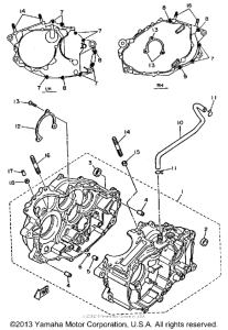 XT600NC (CA ED.) Картер двигателя